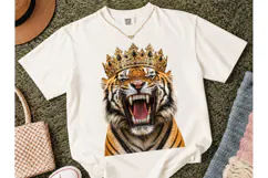 King Tiger Crown Grillz PNG Shirt Design Product Image 2