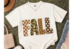 Fall Mixed Pattern PNG Sublimation Tee Product Image 2