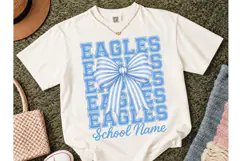 Eagles Bow School Spirit PNG Tee Design Product Image 2