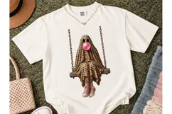 Leopard Ghost Bubble Gum Swing PNG Tee Product Image 2