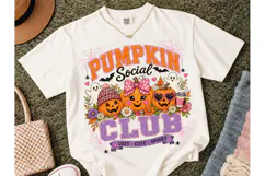 Pumpkin Social Club PNG Halloween Tee Product Image 2
