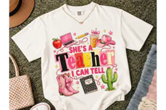 She's A Teacher I Can Tell PNG Tee Product Image 2