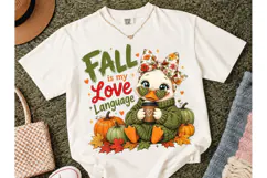 Fall Is My Love Language Duck PNG-Fall Is My Love Language D Product Image 1