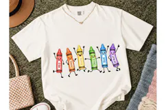 Cute Crayon Characters PNG Shirt Design Product Image 2