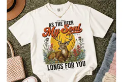 As The Deer My Soul Longs PNG Tee Product Image 2
