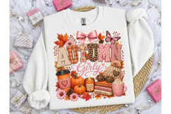 Autumn Girly Fall PNG Sublimation Design Product Image 1