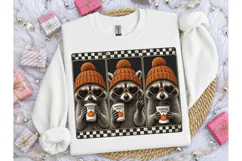 Raccoon Pumpkin Spice Fall PNG Tee Product Image 3