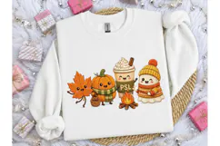 Fall Friends Pumpkin PSL PNG Shirt Desig Product Image 3