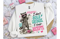 Raccoon Grudges Receipts Funny PNG Tee Product Image 3