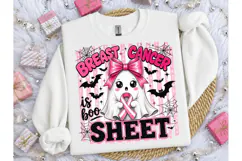 Breast Cancer Boo Sheet Halloween PNG Te Product Image 1