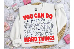 You Can Do Hard Things Teacher PNG Tee Product Image 3