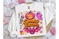 Spooky Season Tie Dye Halloween PNG Tee Product Image 1