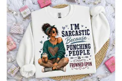 Sarcastic Punching People PNG Shirt Desi Product Image 3