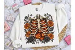 Halloween Skeleton Pumpkin PNG Shirt-Halloween Skeleton Pump Product Image 3