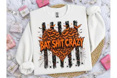 Bat Shit Crazy Halloween PNG Shirt Product Image 3