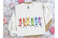Cute Crayon Characters PNG Shirt Design Product Image 1
