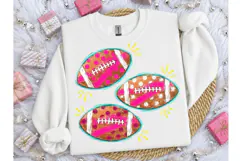 Colorful Football PNG Sublimation Tee De Product Image 1