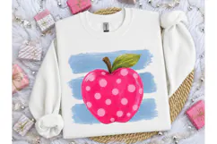 Polka Dot Apple PNG Teacher Tee Design Product Image 1