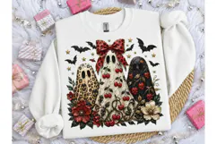 Halloween Ghost Trio PNG Sublimation Tee Product Image 3