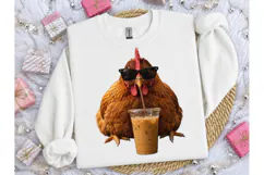 Cool Chicken Iced Coffee PNG Shirt Product Image 1