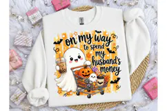Halloween Ghost Shopping PNG Tee Design Product Image 3