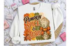 Pumpkin Spice & Jesus PNG Fall Tee Product Image 3