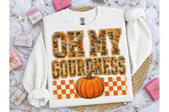 Oh My Gourdness Fall Pumpkin PNG Tee Product Image 1