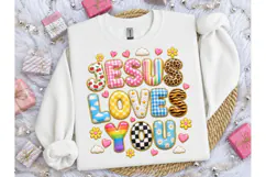 Jesus Loves You PNG Sublimation Tee Product Image 3