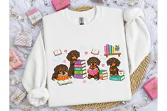 Dachshund Book Lover PNG Shirt Design Product Image 3