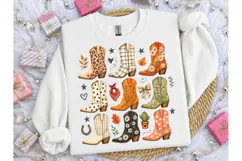 Cowboy Boots Collage PNG Sublimation Product Image 1