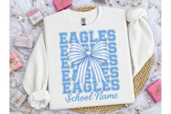 Eagles Bow School Spirit PNG Tee Design Product Image 1