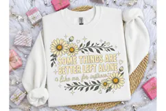 Better Left Alone Daisy Floral PNG Tee Product Image 3