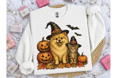 Halloween Cat Dog Witch PNG Shirt Design Product Image 3
