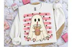 Ghost Iced Coffee Halloween PNG Shirt Product Image 1