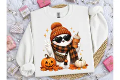 Halloween Ghost Spice Latte PNG Shirt Product Image 3