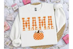 Fall Mama Pumpkin Plaid PNG Sublimation Product Image 3