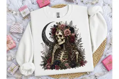 Floral Skeleton Moon PNG Shirt Design Product Image 3