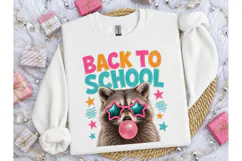 Back To School Raccoon PNG Tee Design Product Image 1