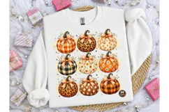 Fall Pumpkin Pattern PNG Sublimation Tee Product Image 1