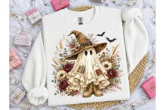 Boho Ghost Witch Floral Halloween PNG Product Image 3