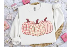 Pink Pumpkin Trio Fall PNG Sublimation T-Pink Pumpkin Trio F Product Image 3