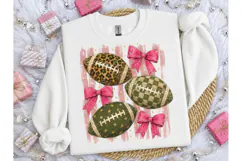 Football Bows Coquette PNG Sublimation Product Image 1