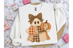 Patchwork Ghost Pumpkin Fall Halloween P Product Image 3