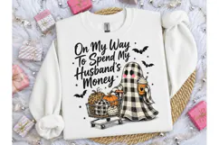 Halloween Ghost Shopping PNG Tee Design Product Image 3