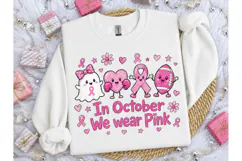 In October We Wear Pink PNG Tee Product Image 1
