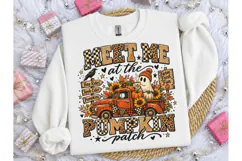 Meet Me Pumpkin Patch Fall PNG Shirt Product Image 3