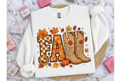 Fall Cowboy Boots Western PNG Tee Design-Fall Cowboy Boots W Product Image 3