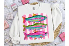 Rainbow Trout Fish PNG Sublimation Tee Product Image 1
