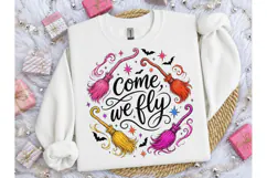 Come We Fly Witch Broom Halloween PNG Product Image 3