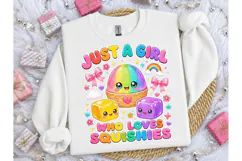 Just A Girl Loves Squishies PNG Tee Product Image 1